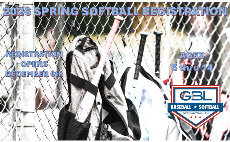 2026 GBL SPRING SOFTBALL REGISTRATION